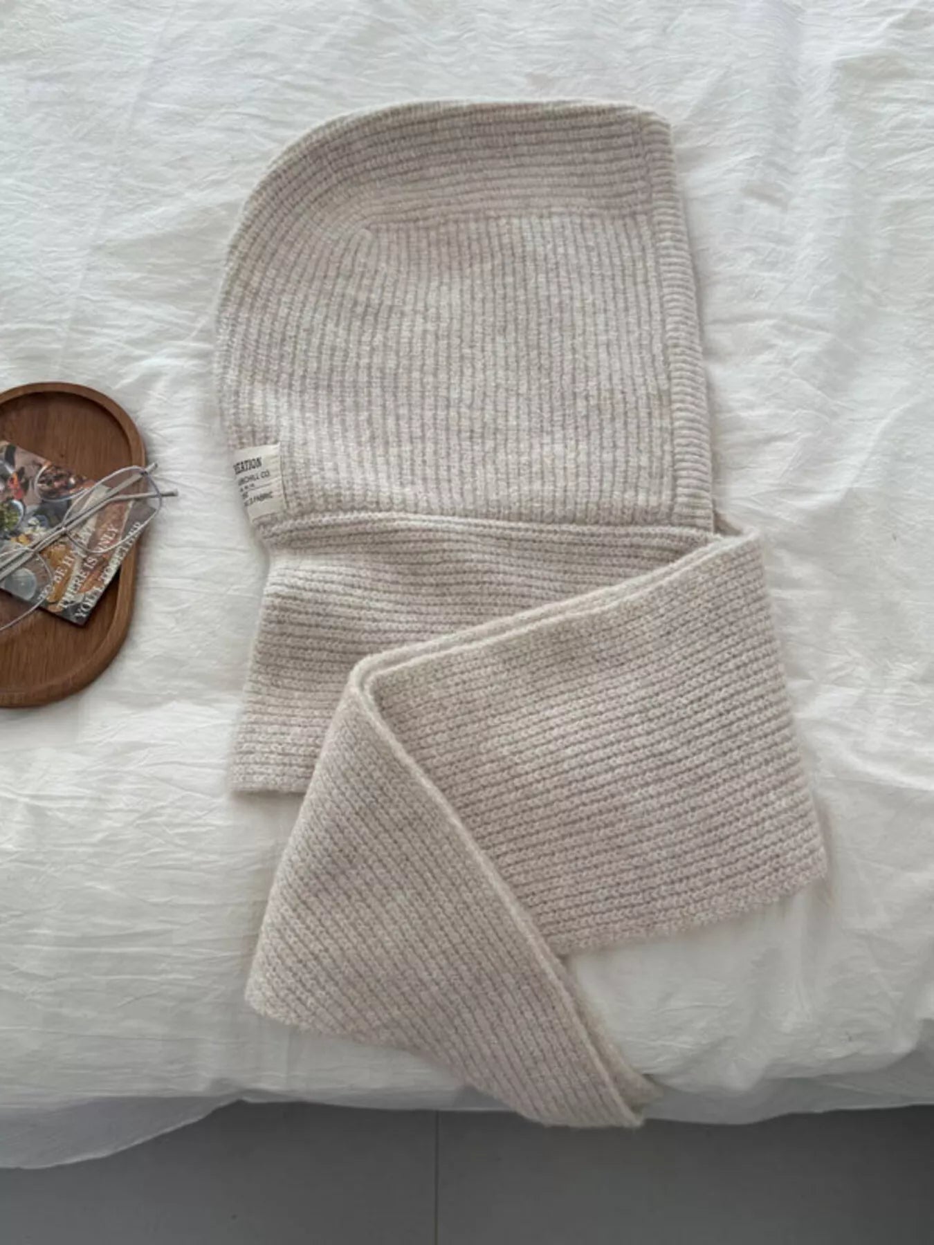 Cozy Knit Winter Scarf - Off-white One Size