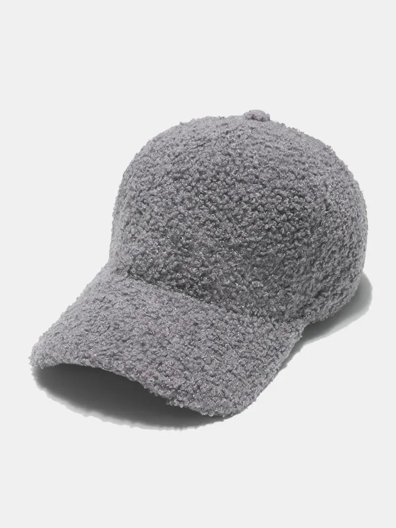 Sherpa Solid Color Baseball Cap - Gray One Size