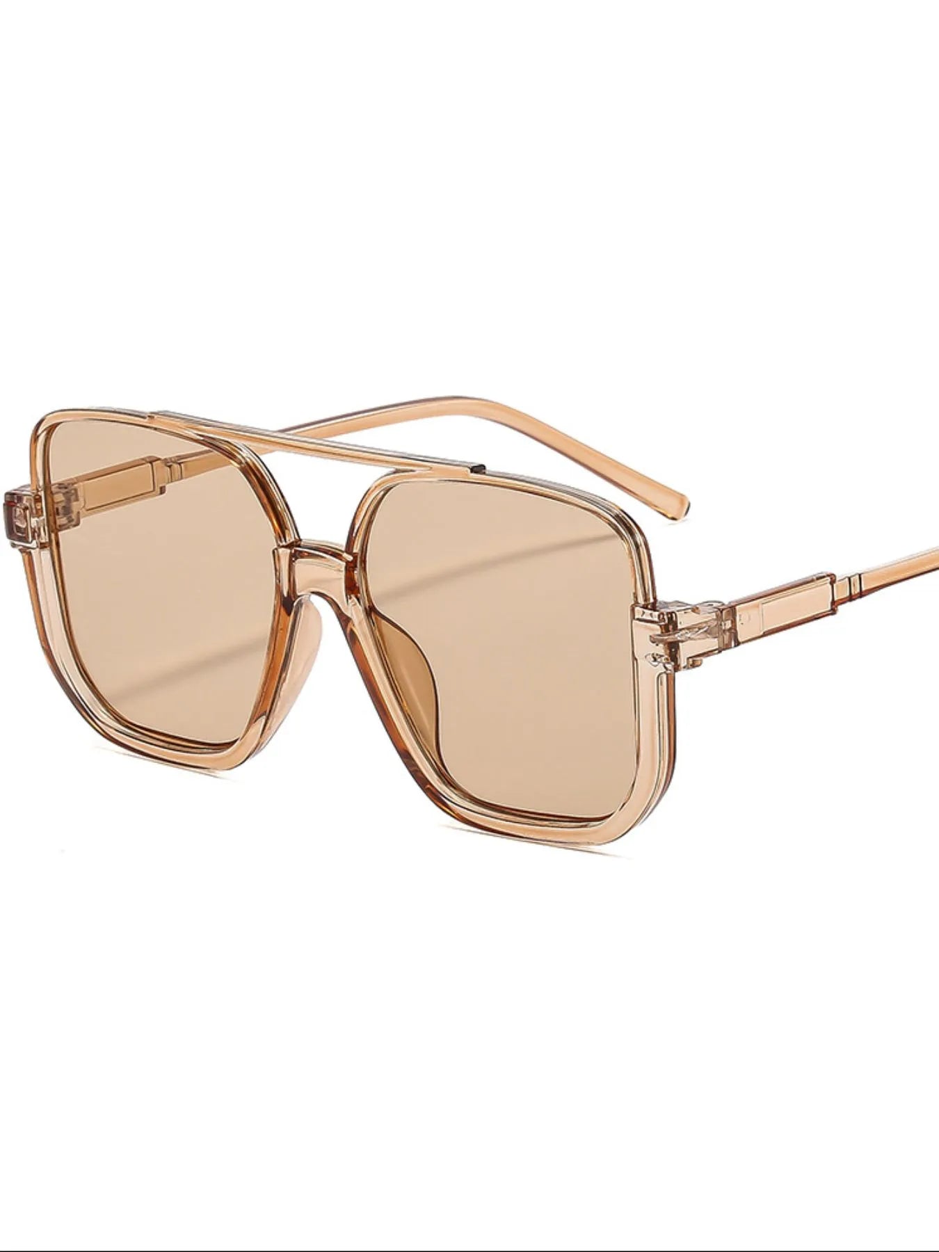 Oversized Square Frame Fashion Sunglasses - styleF One Size