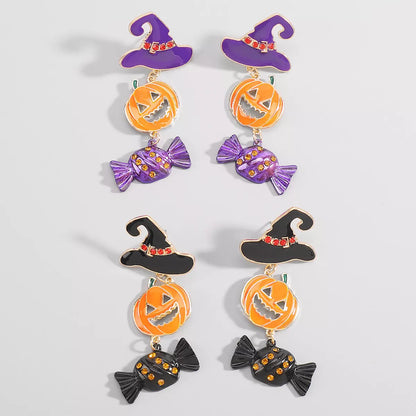 18K Gold-Plated Alloy Pumpkin Earrings -