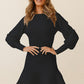 Round Neck Lantern Sleeve Sweater Dress | AdoreStarr