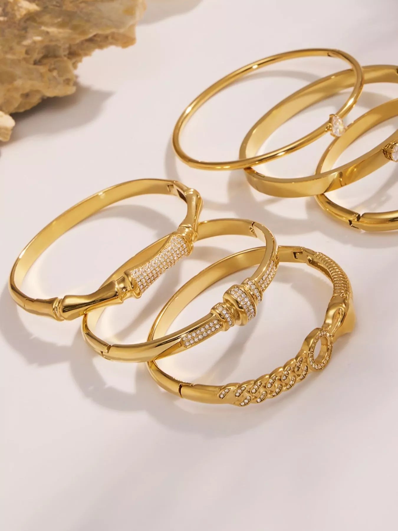 Gold-Plated Zircon Bracelet -