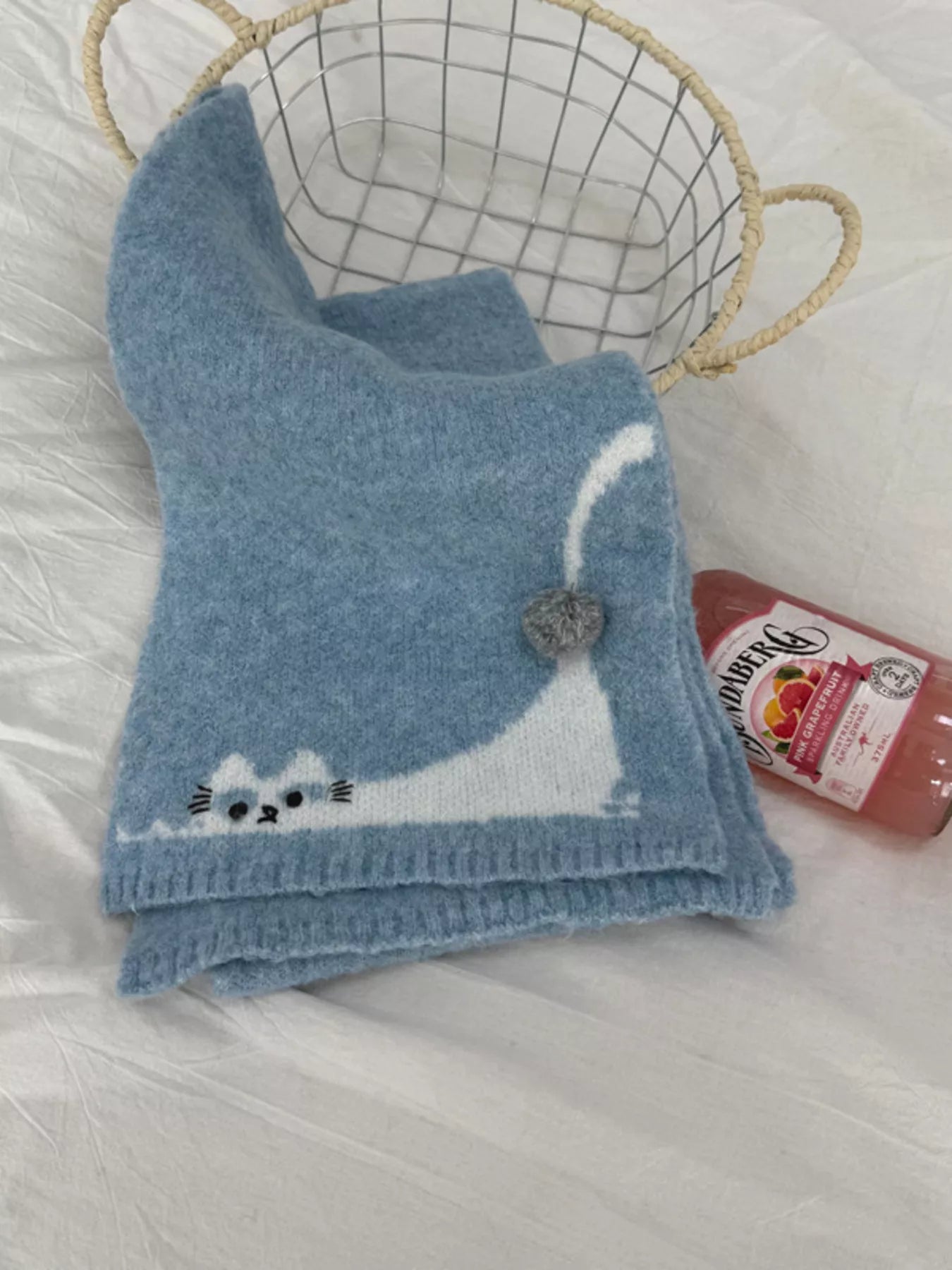 Cute Cat Knitted Scarf -