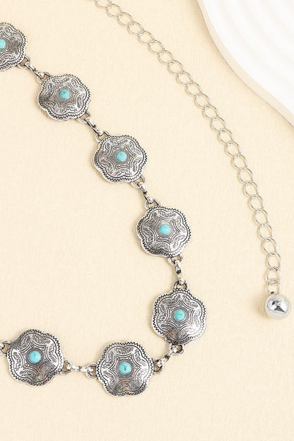 Vintage Turquoise Alloy Belt -