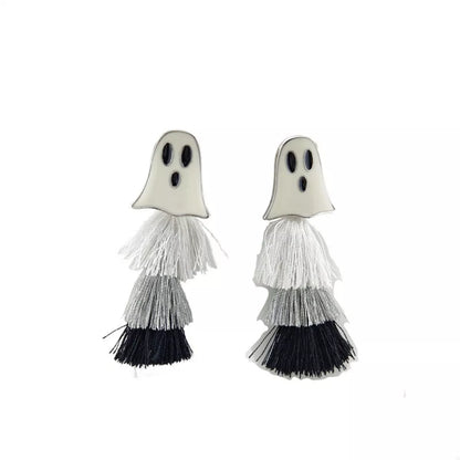 Ghost and Pumpkin Dangle Earrings -
