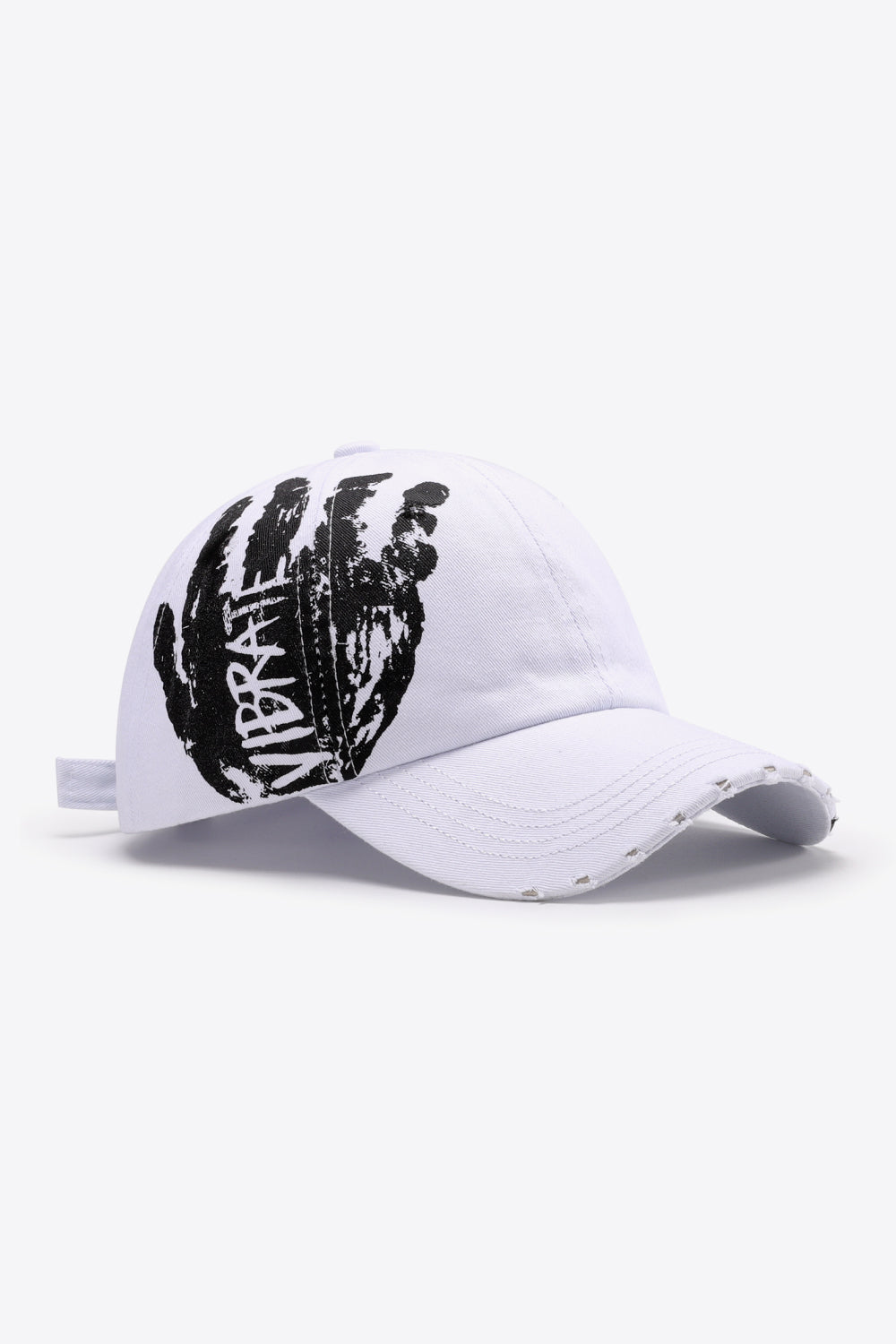 Graphic Distressed Adjustable Baseball Cap -
