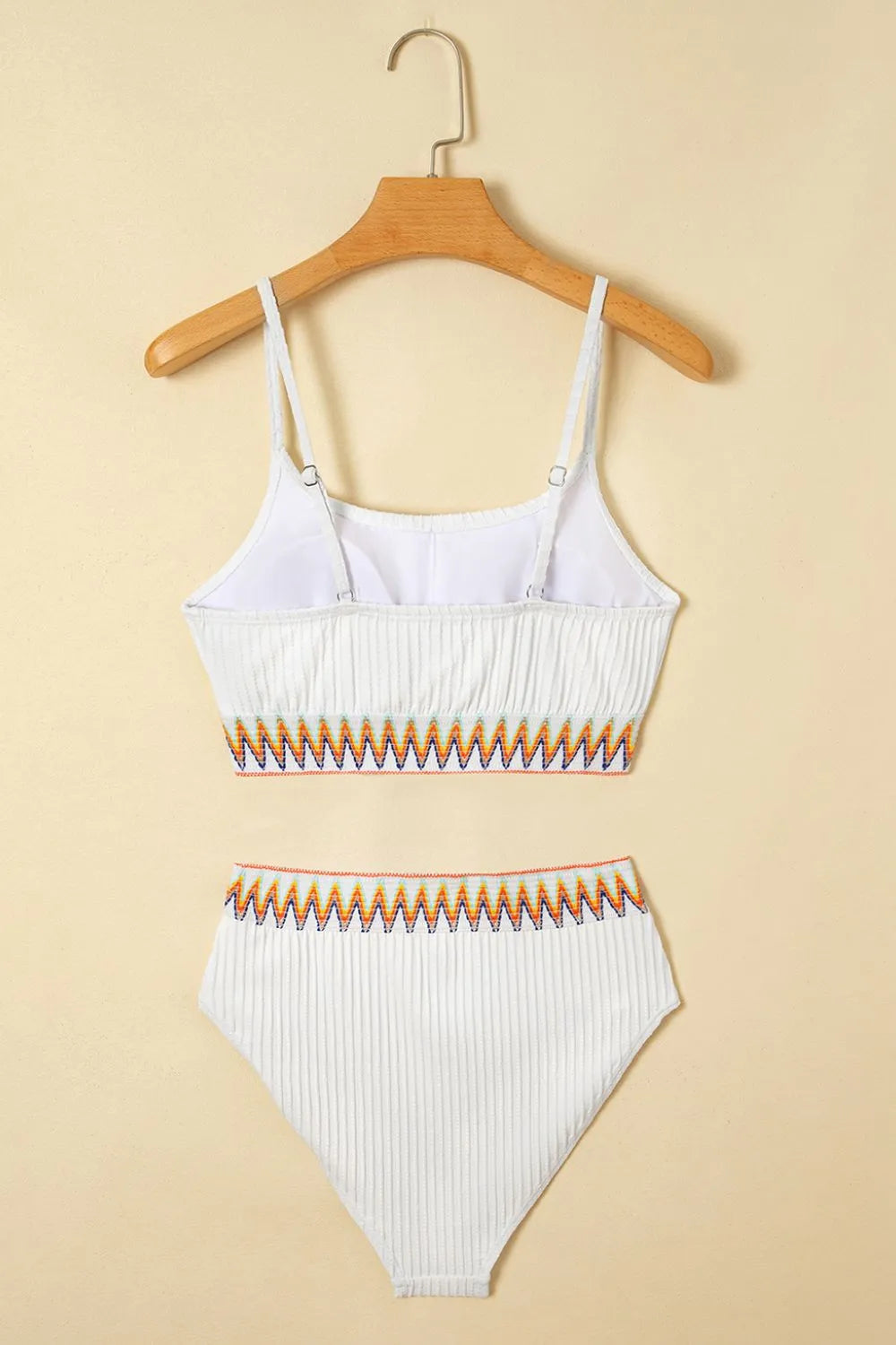 Textured Bikini High Waist Swimsuit Set -