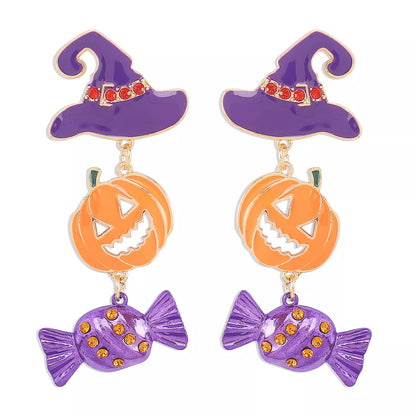 18K Gold-Plated Alloy Pumpkin Earrings -