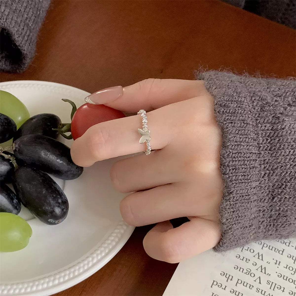 Sterling Silver Butterfly Ring -