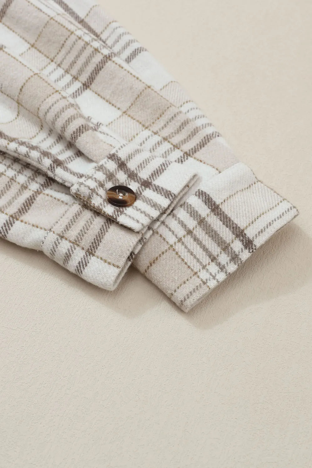 Plaid Removable Hood Button Up Shacket -