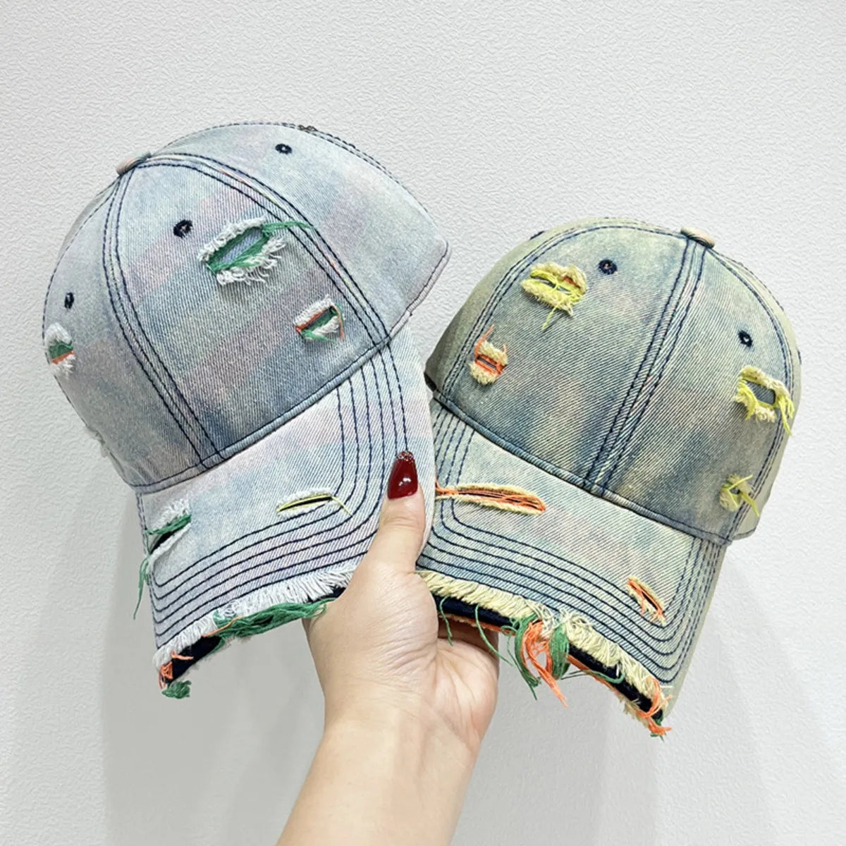 Distressed Adjustable Baseball Cap -