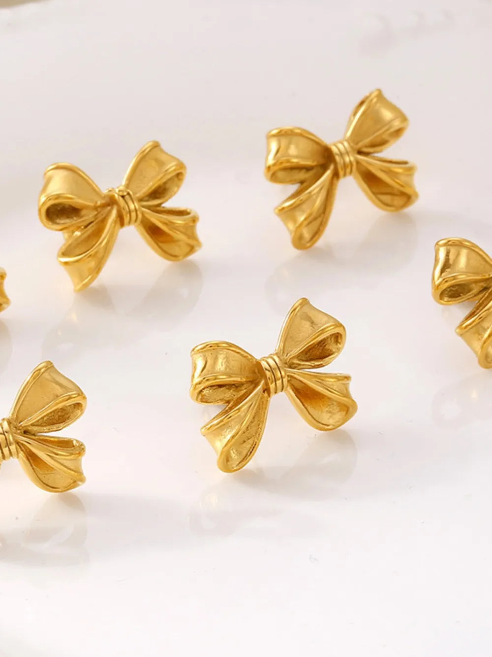 Pearl Necklace, Bow Necklace and Stud Earrings Jewelry Set -