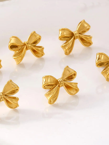 Pearl Necklace, Bow Necklace and Stud Earrings Jewelry Set -