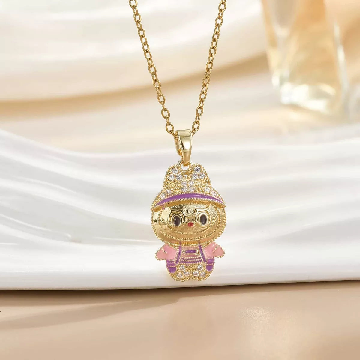 Cartoon Character Pendant Necklace - Style D One Size