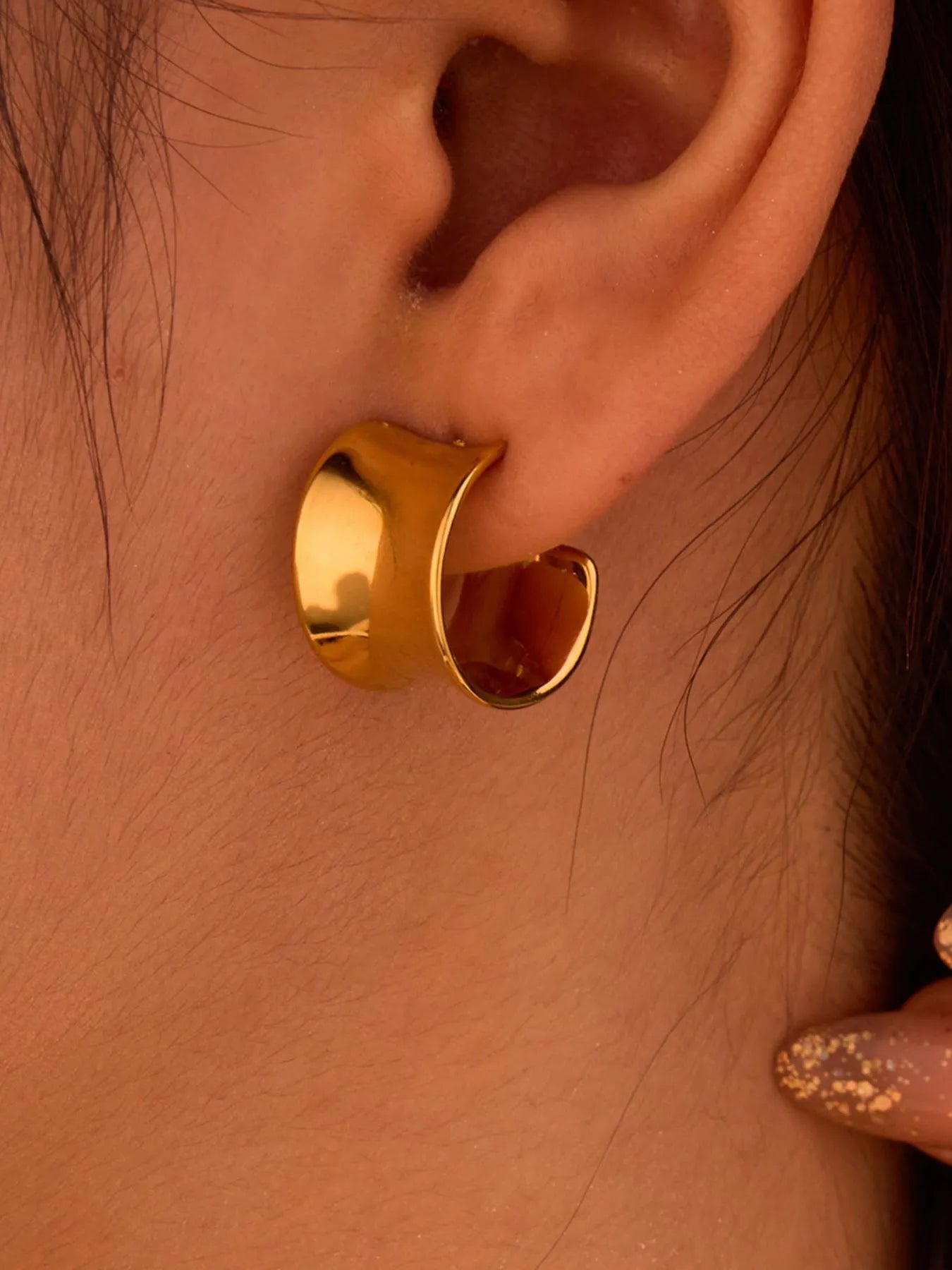 Stainless Steel Geometric Earrings - TypeA One Size