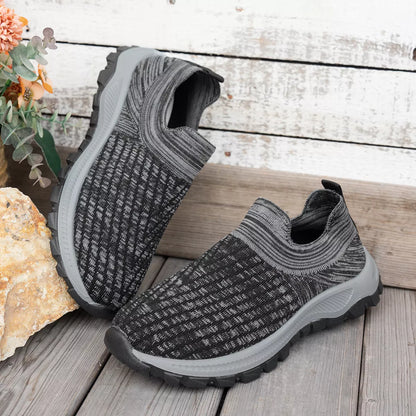 Round Toe Mesh Slip-Ons -