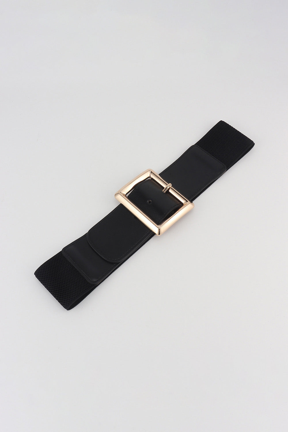 Rectangle Buckle Elastic Wide Belt -