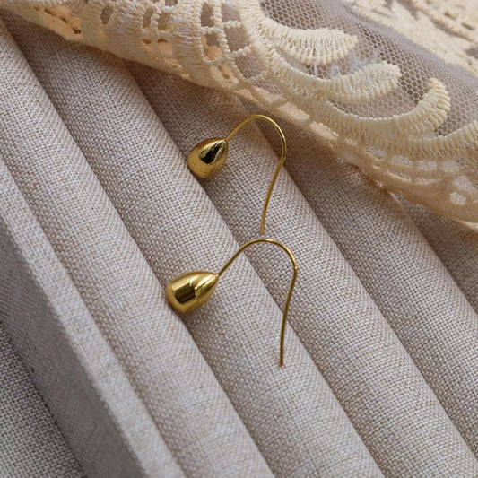 18K Gold-Plated Teardrop Earrings - Gold One Size