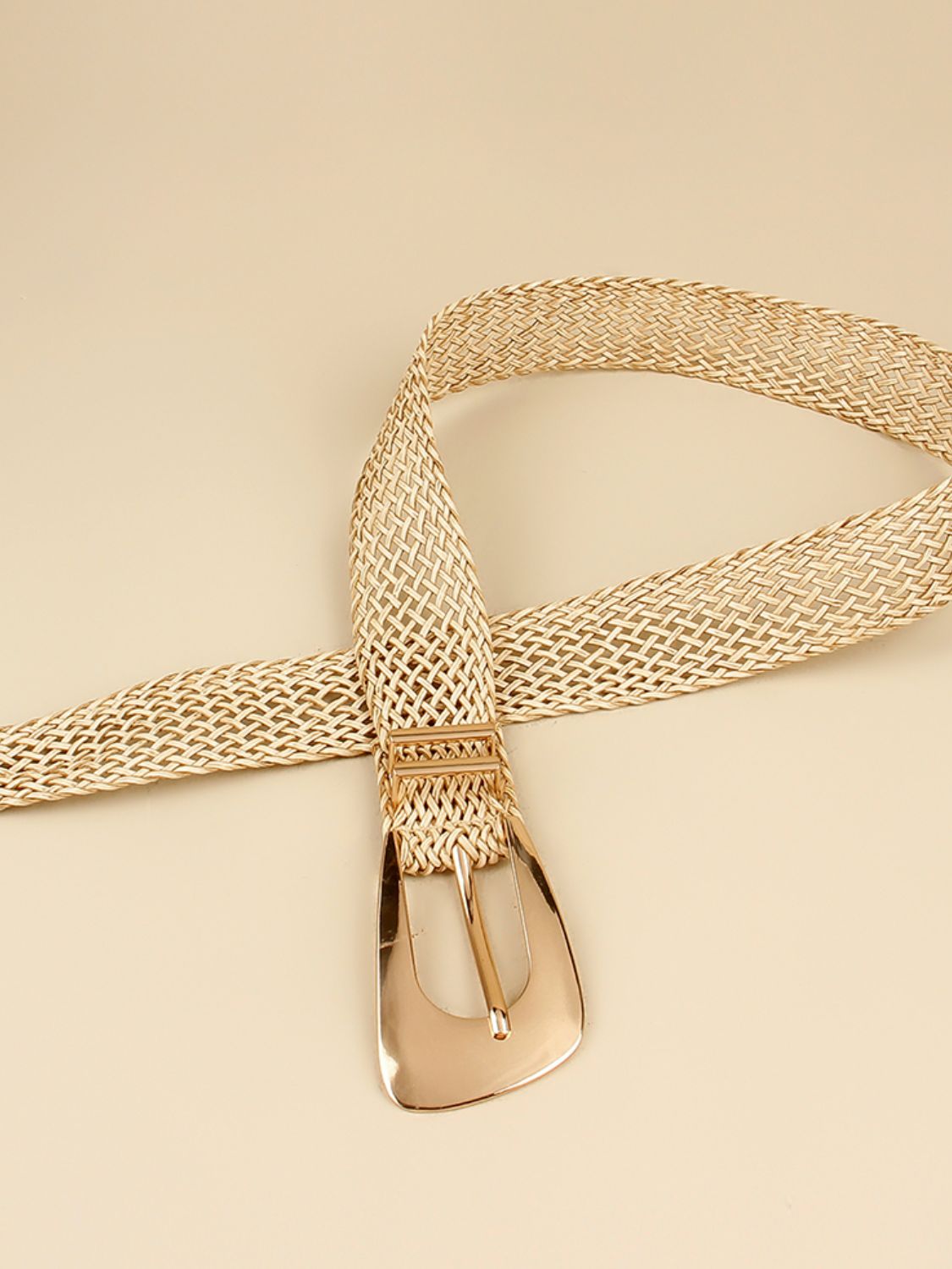 Irregular Buckle Braid Belt -