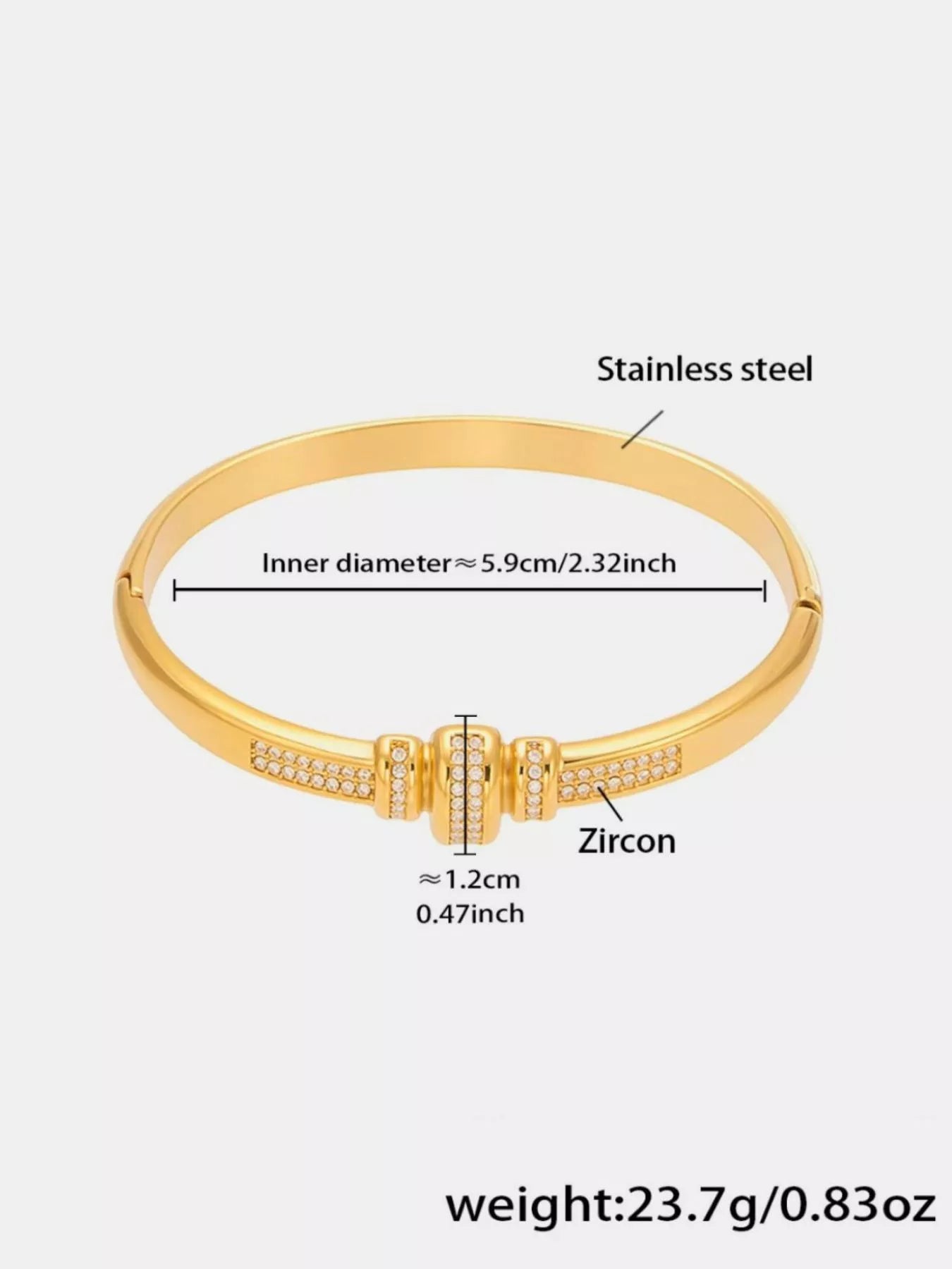 Gold-Plated Zircon Bracelet -