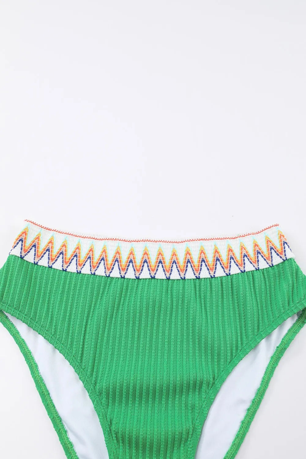 Textured Bikini High Waist Swimsuit Set -