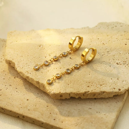 Hoop Drop Earrings -