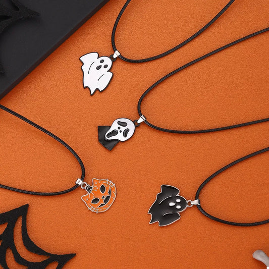Ghost Pendant Necklace - Style A One Size