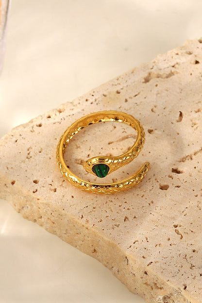 Snake Charmer Malachite Bypass Ring -