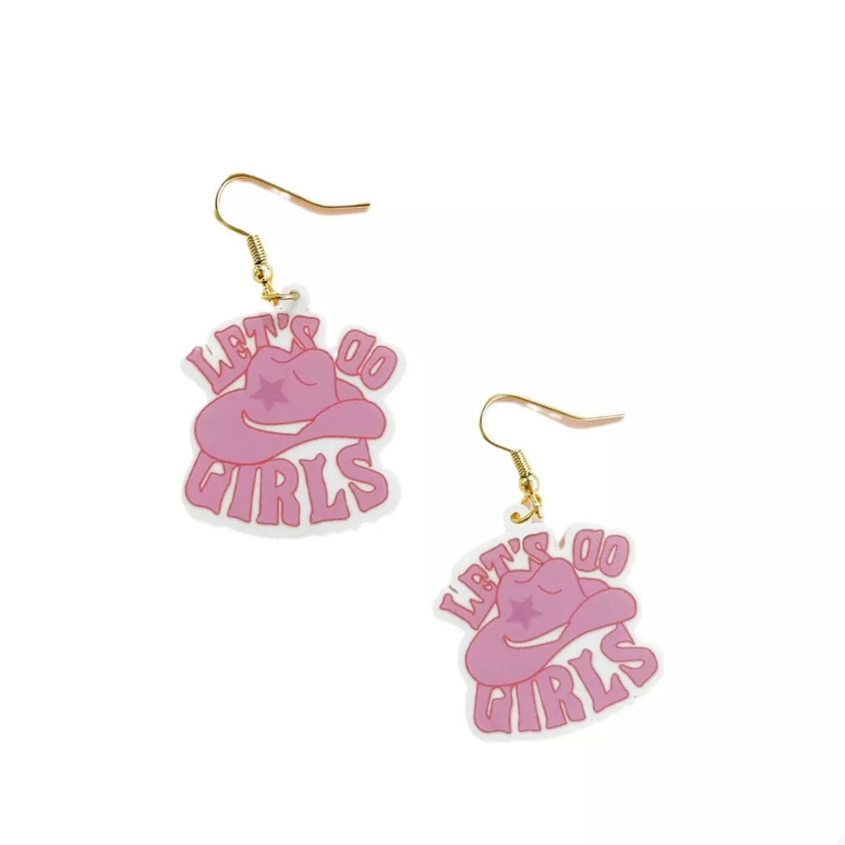 Cowgirl Hat Dangle Earrings -