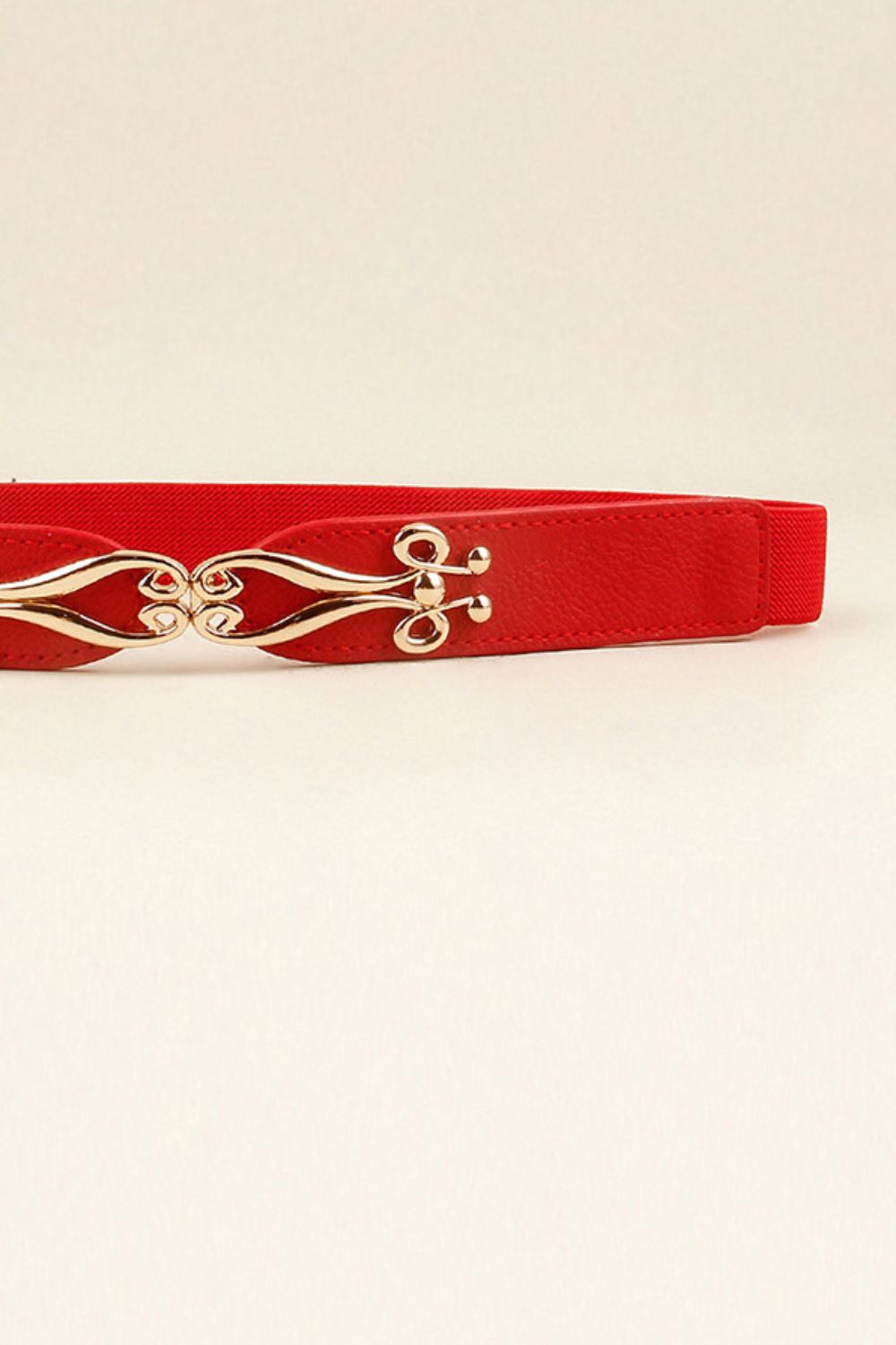 Alloy Buckle Elastic Belt -