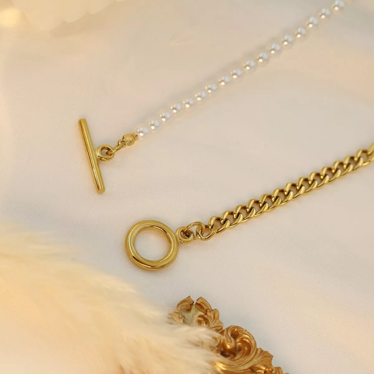 Pearl Toggle Necklace -