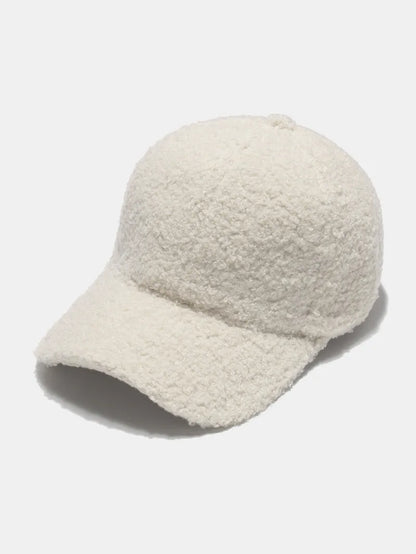 Sherpa Solid Color Baseball Cap - Ivory One Size