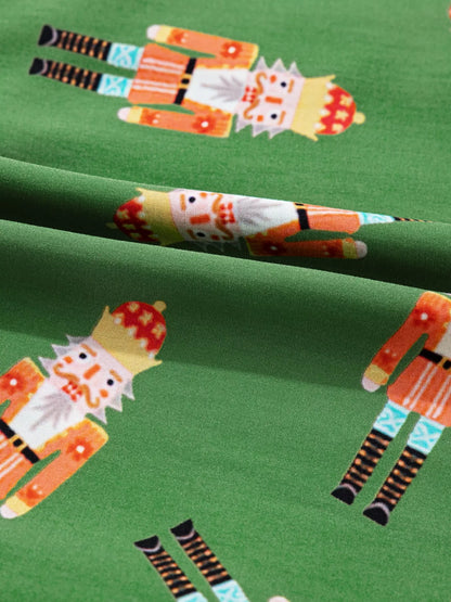Nutcracker Button Up Top and Shorts Lounge Set -