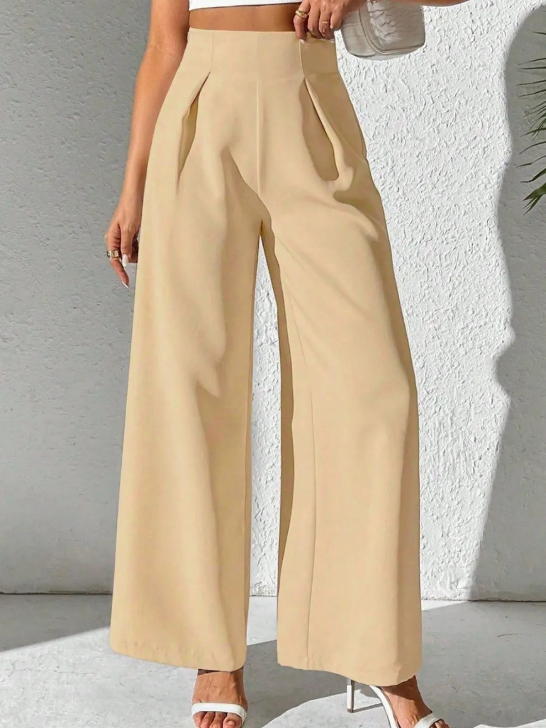 Wide Leg High Waist Pants -