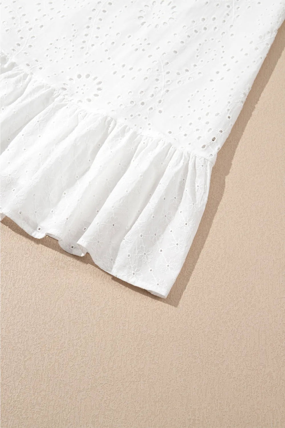 Floral Eyelet Embroidered Sleeveless Shift Dress -