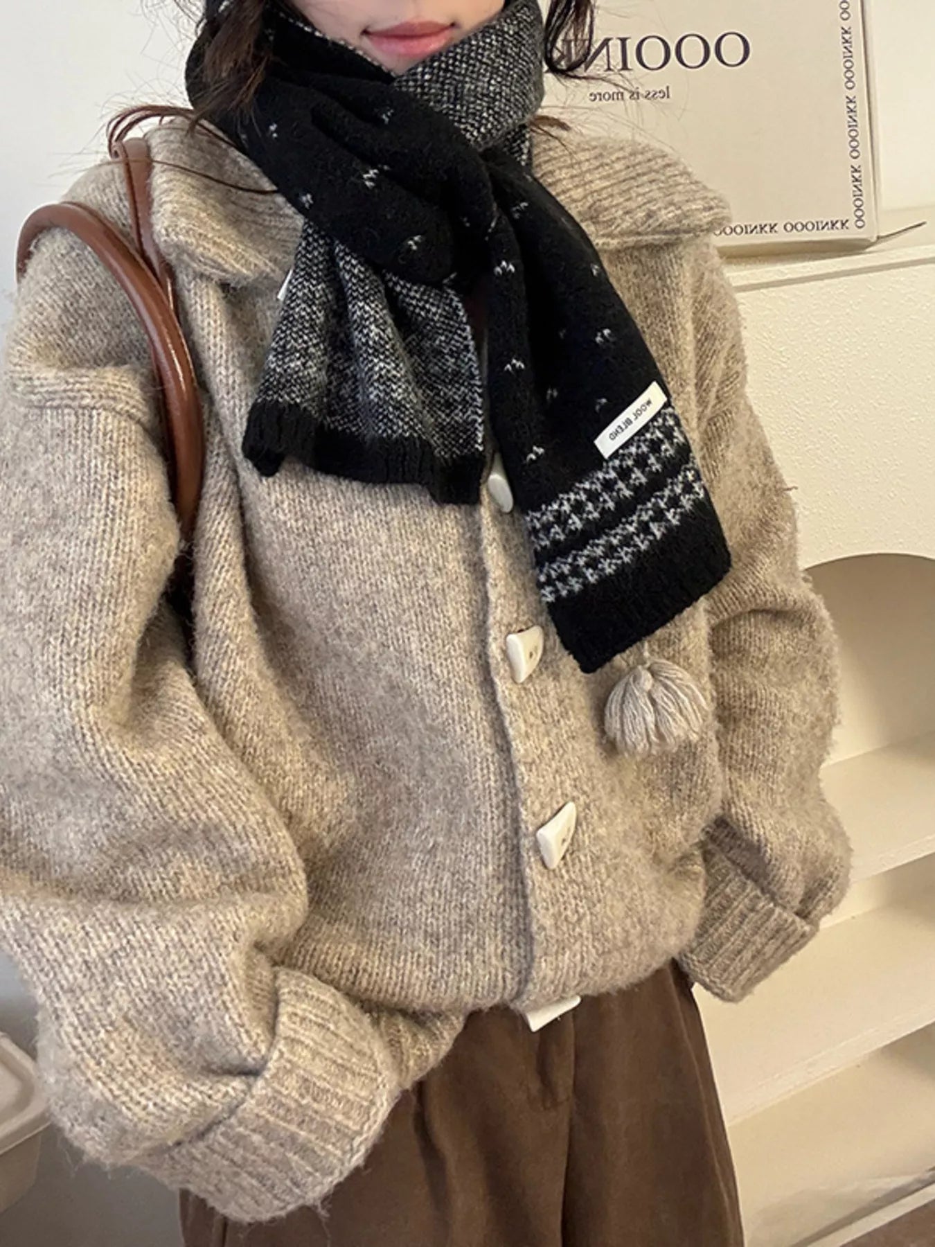 Winter Warm Knitted Scarf -
