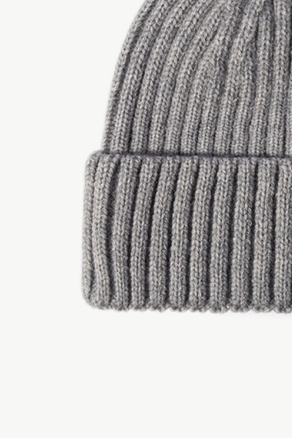 Rib-Knit Cuff Beanie -