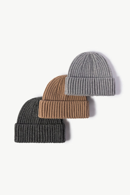Rib-Knit Cuff Beanie -