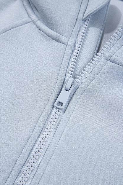 Half Zip Thumbhole Sleeve Hoodie and Pants Set -