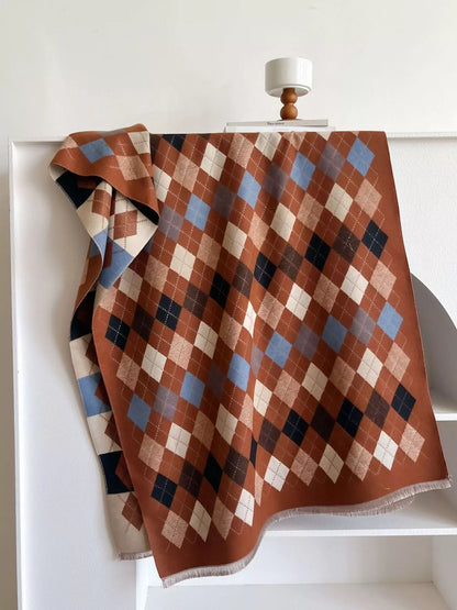 Diamond Pattern Warm Scarf -