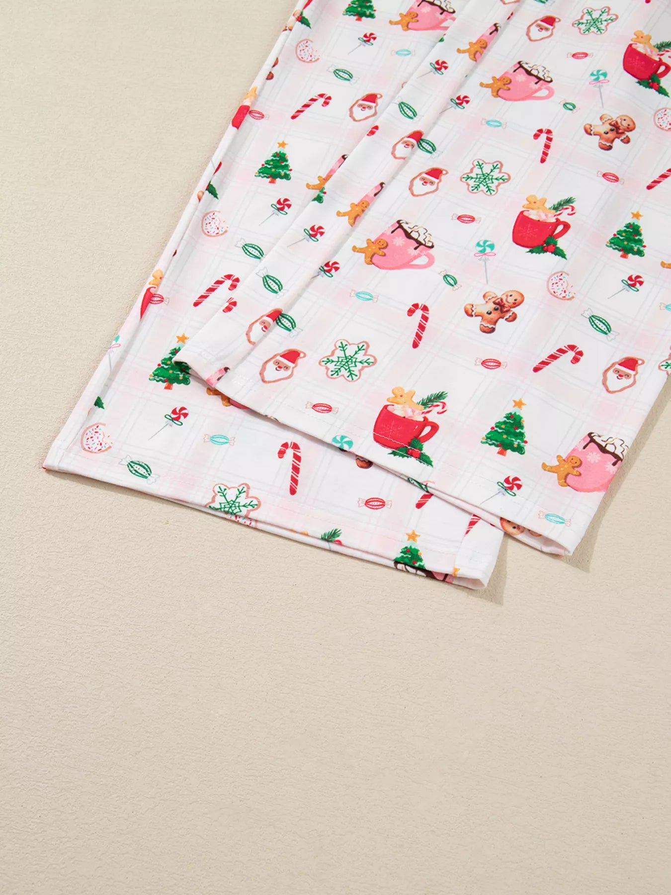 Holiday Print Short Sleeve Shirt and Pants Pajama Set -