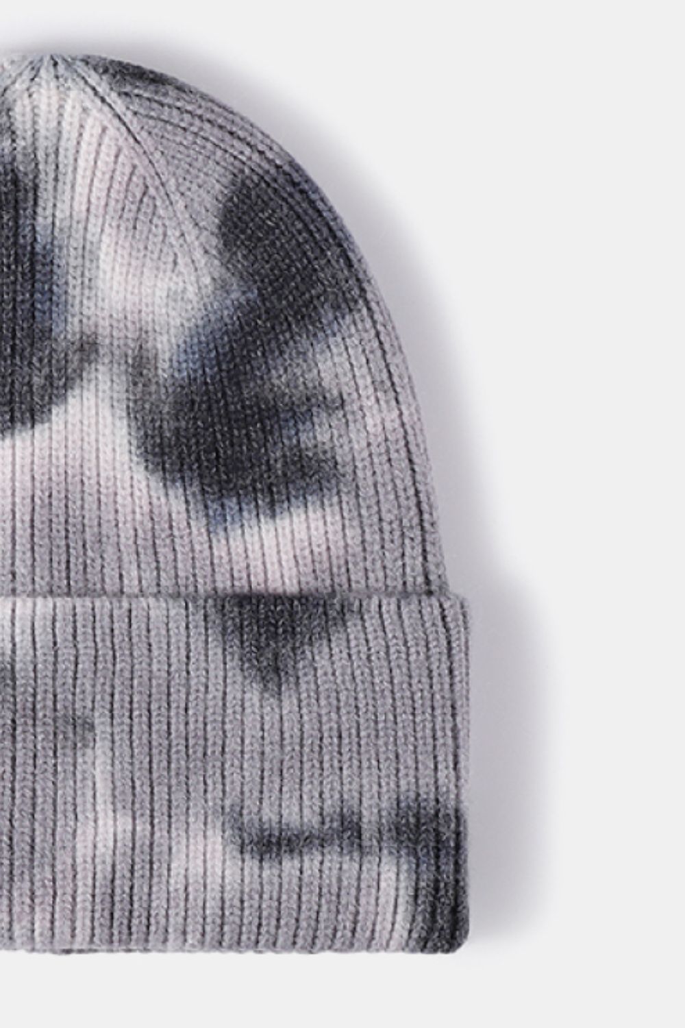 Tie-Dye Cuffed Rib-Knit Beanie Hat -