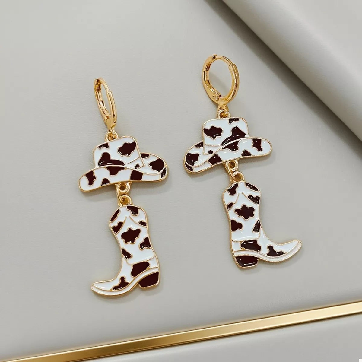 Cowboy Hat and Boot Dangle Earrings -