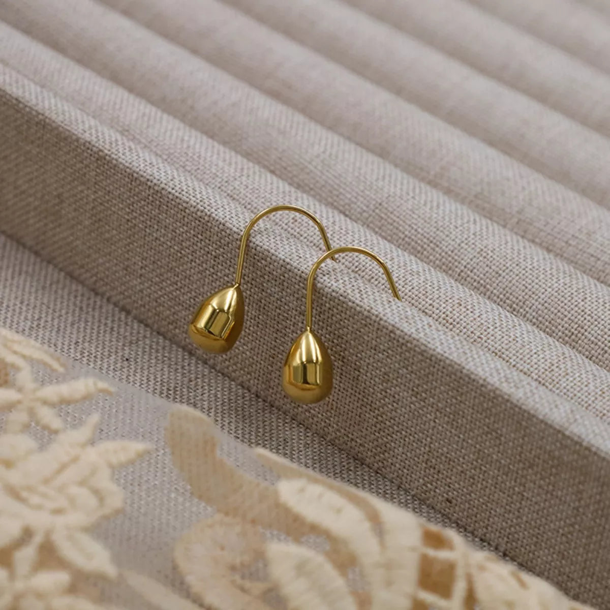 18K Gold-Plated Teardrop Earrings -