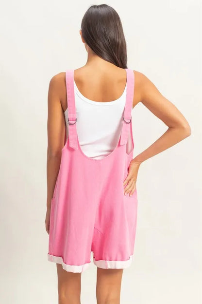 V-Neck Pocket Detail Romper -