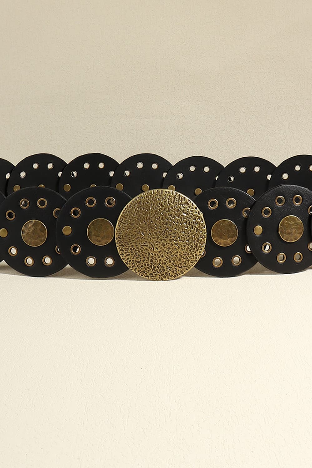 Round Shape PU Leather Belt -