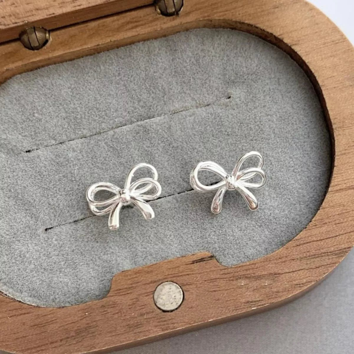 Sterling Silver Bow Earrings -