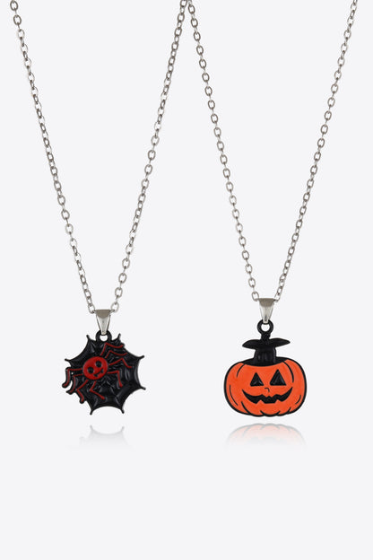 Two-Piece Halloween Theme Necklace Set - Style G One Size