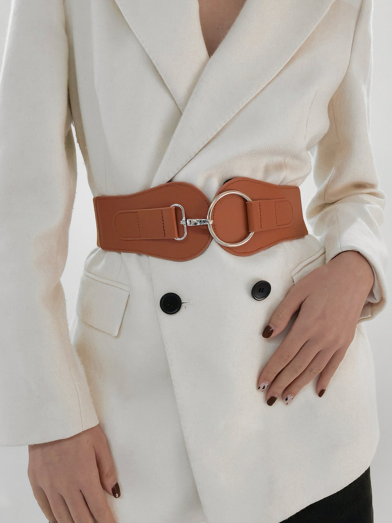PU Elastic Wide Belt -