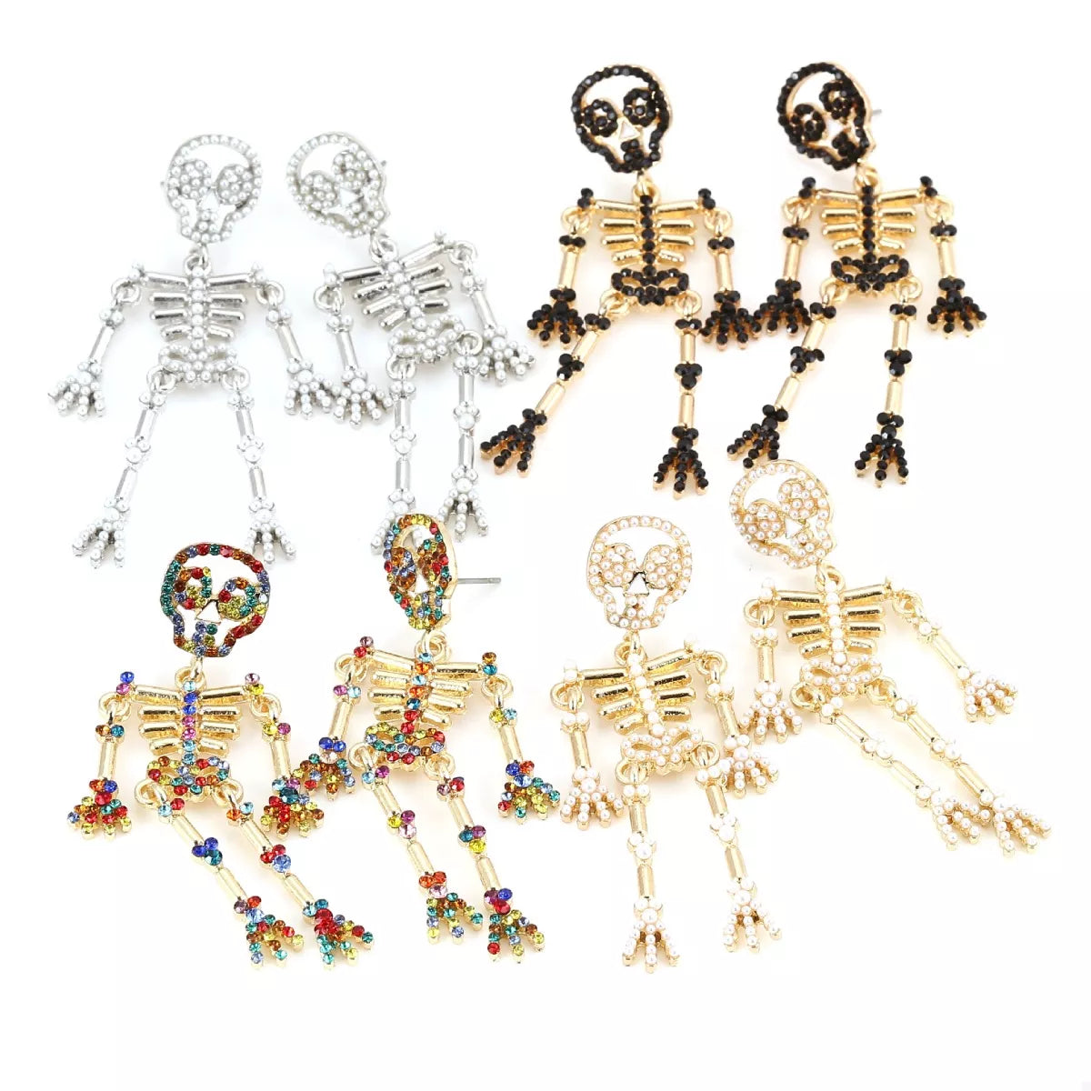 Halloween Skeleton Statement Earrings -